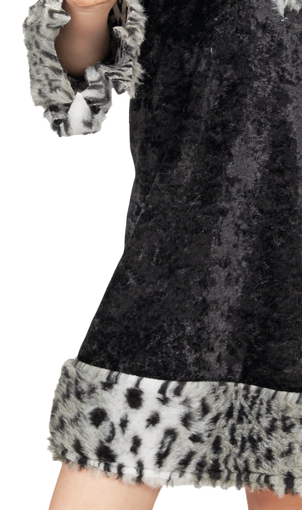 Schwarze Leoparden Katze "Minka" Kostüm für Mädchen - Kinderkostüm Tierkostüm