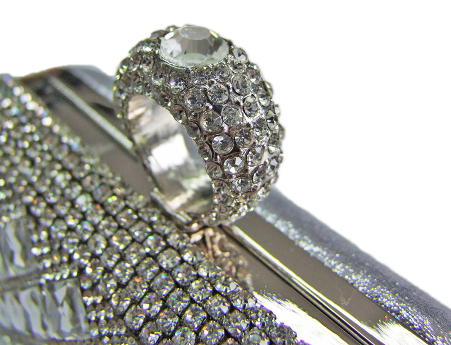 Elegante Handtasche "Mosaik" | Clutch Silber