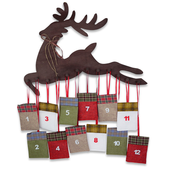 Riffelmacher Adventskalender Hirsch mit 24 Säckchen zum Befüllen 19608 | 70 x 75cm
