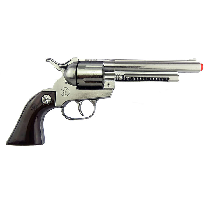 Gonher 121/0 - 12 Schuss Cowboy Western Colt Revolver - Silber / Schwarz