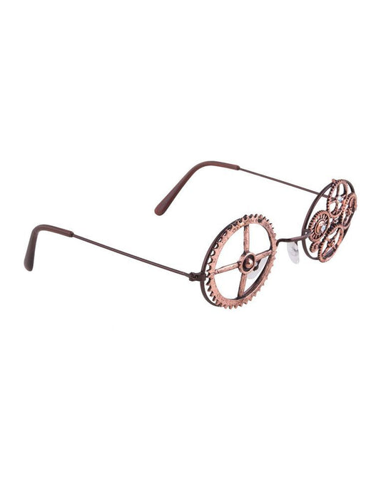 Steampunk Brille mit Ornamenten - Bronze