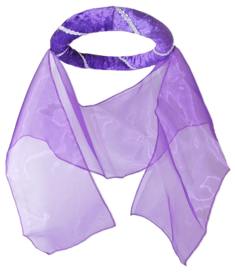 Mittelalter Haarband Helena für Damen | Lila Silber