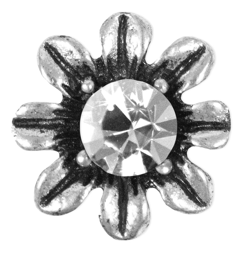Blumen Collier mit Ohrhängern - Kristall