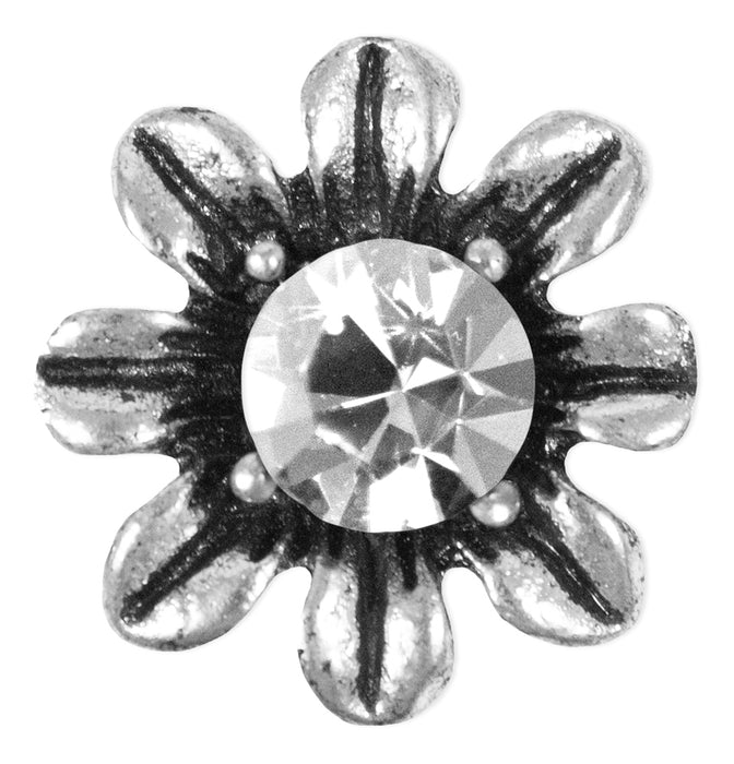 Blumen Collier mit Ohrhängern - Kristall