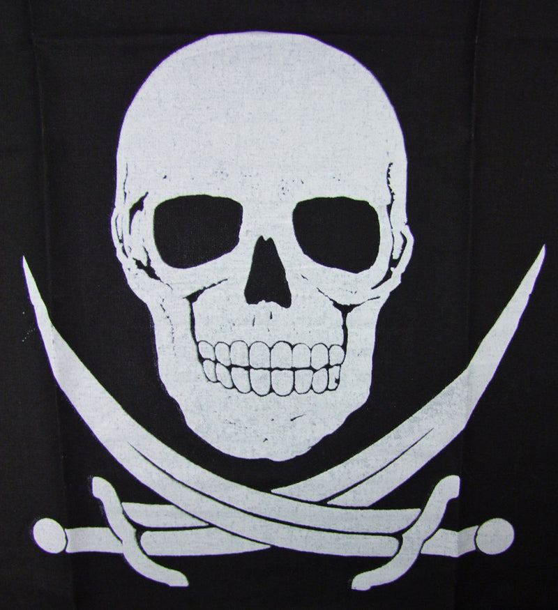 Piraten Party Flagge - Schwarz mit Totenkopf