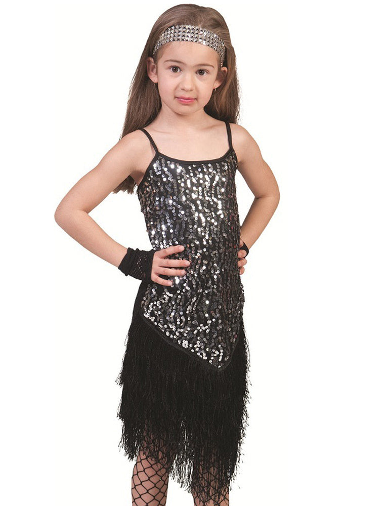 Charleston Kostüm "Marlene" für Mädchen - Schwarz | 20er Jahre Kinderkostüm