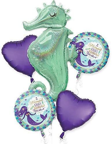 Amscan "Mermaid Wishes" Meerjungfrau Lila Grün | Geburtstag Partydekoration Partygeschirr