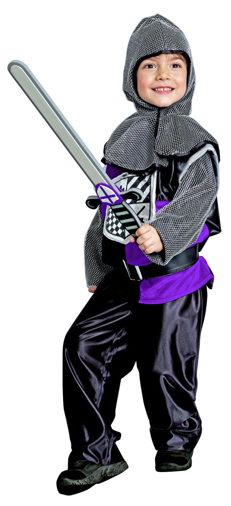 Ritter Tarik Kostüm für Kinder Schwarz Lila