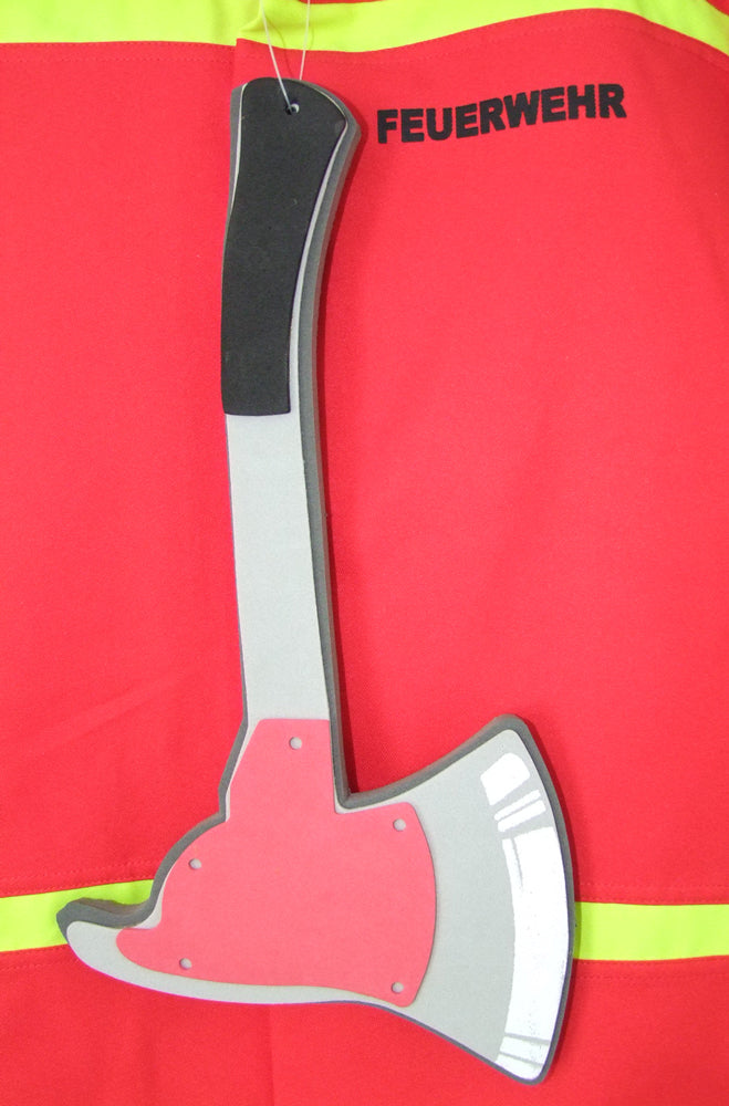 Feuerwehrmann Kostüm für Kinder - Anzug und Spielzeug Axt