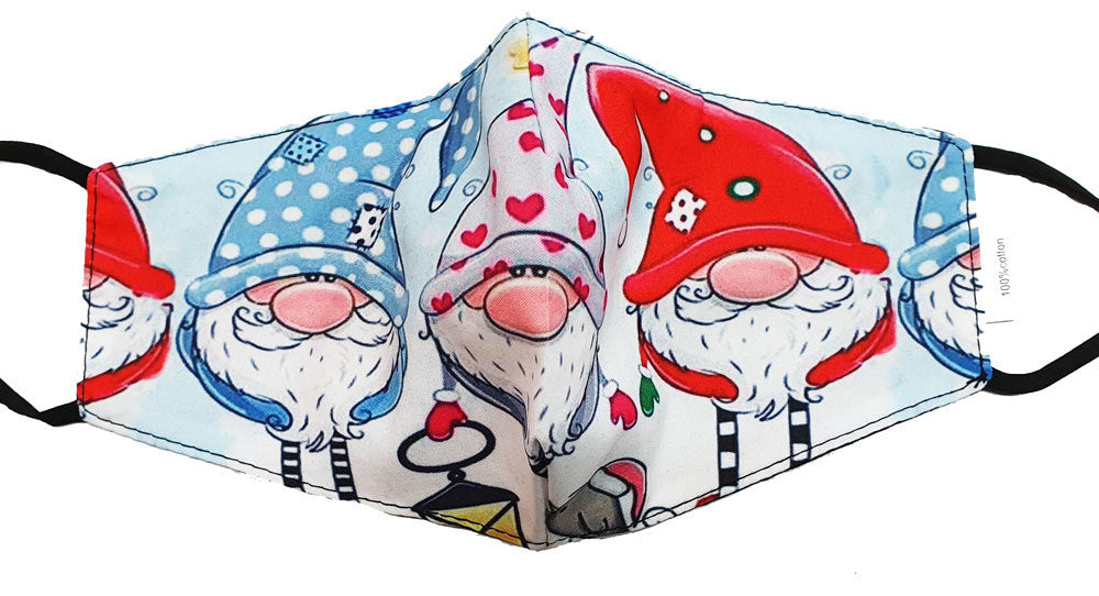 Weihnachtsmaske Mund Nase Stoffmaske Fashion Gesichtsmaske mit Weihnachtsmotiv | Waschbar | 100% Bau