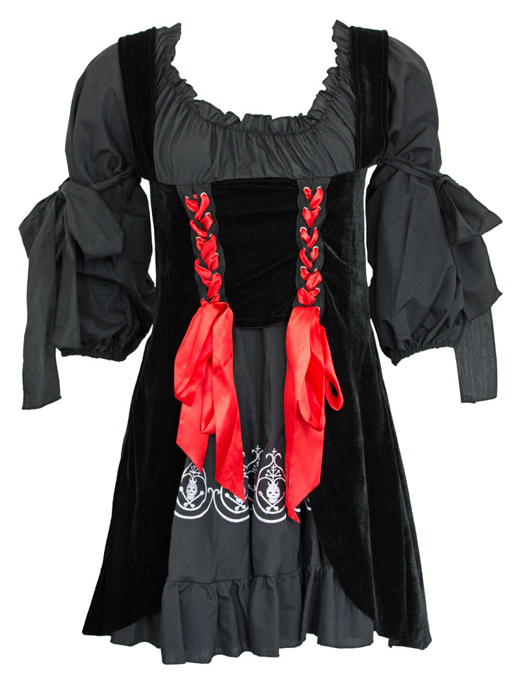 Piratin Sophia Kostüm für Damen - Kleid und Minihut