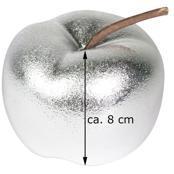 Riffelmacher Deko Apfel 70060 Silber | 8 cm
