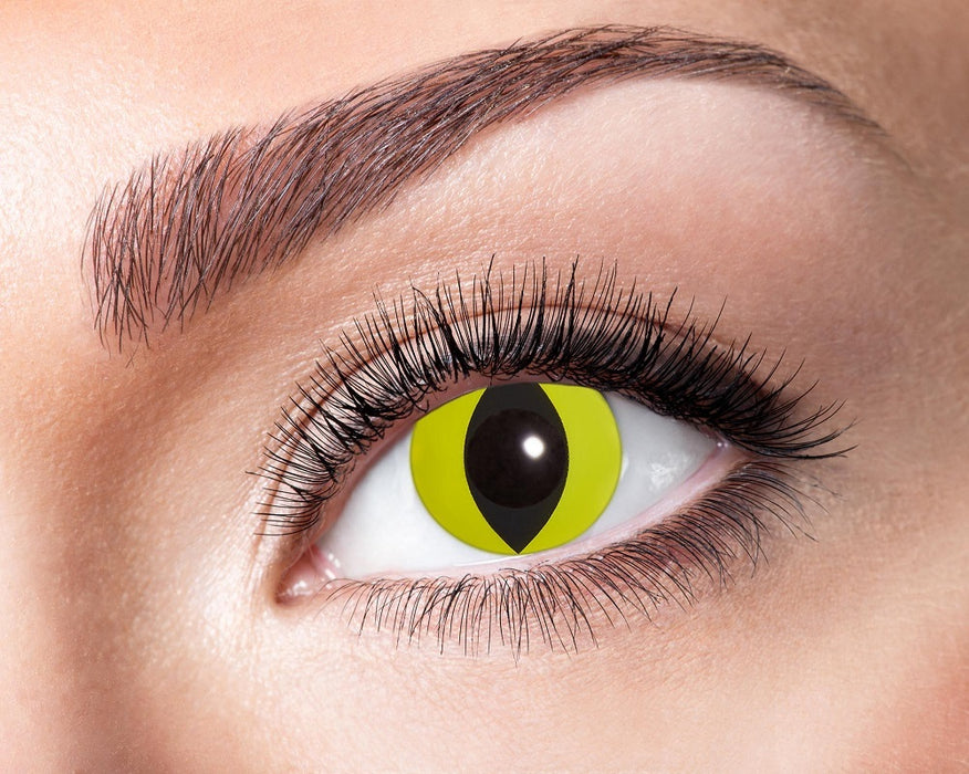 Eyecatcher UV Kontaktlinsen - Flash Yellow Cat U78 |  Farbige 1-Monatslinsen