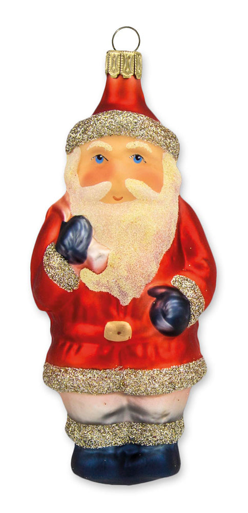 Thüringer Glasdesign Weihnachtsmann mit Sack | 10 cm | Glas