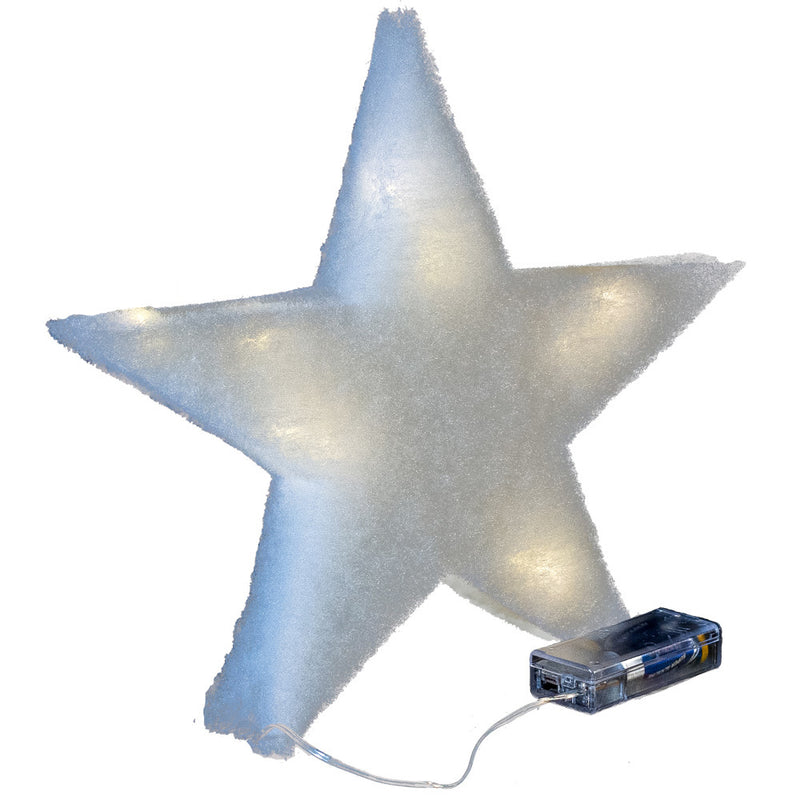 Riffelmacher LED Stern mit Minilichterkette 40 cm 68305 | Weiß