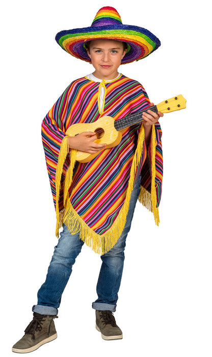 Mexikaner Poncho Tequila für Kinder - Bunt