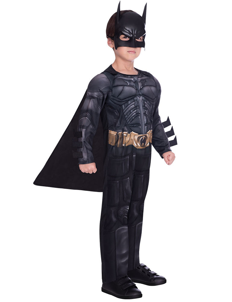 Batman "Dark Knight" Kostüm für Jungen - Schwarz | DC Super Heroes Kinderkostüm
