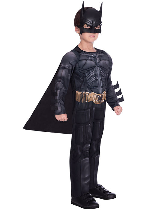 Batman "Dark Knight" Kostüm für Jungen - Schwarz | DC Super Heroes Kinderkostüm