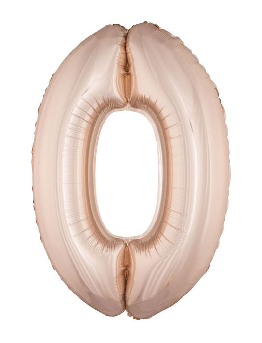 XXL Zahlen Folienballon 100 cm - Roségold