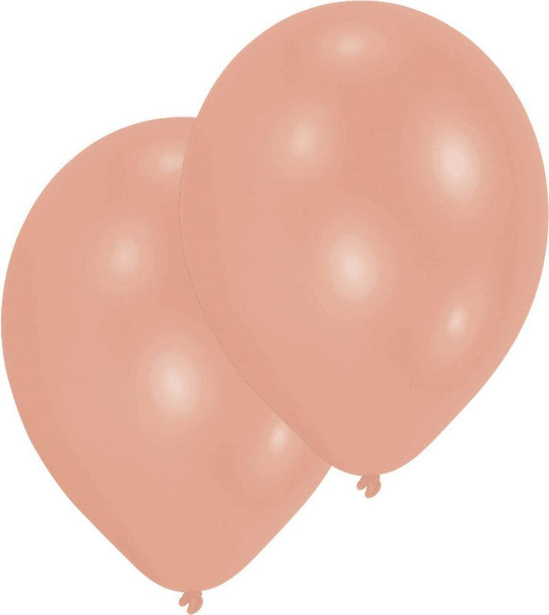 10 Stück Latexballon Luftballons 27,5 cm Einfarbig Uni - Pearl Roségold
