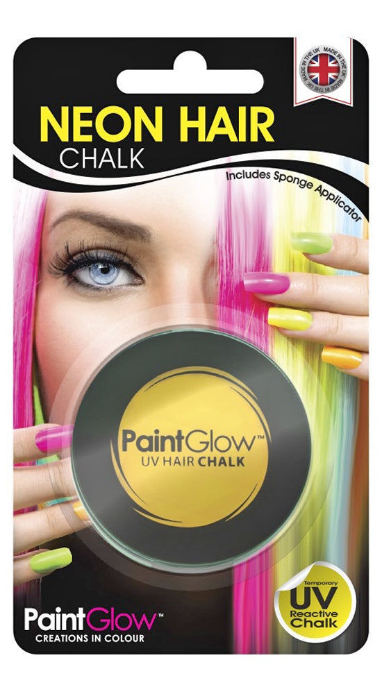 UV Neon Haarkreide Gelb