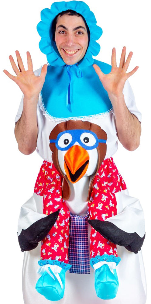 Storch trägt Baby Huckepack Kostüm