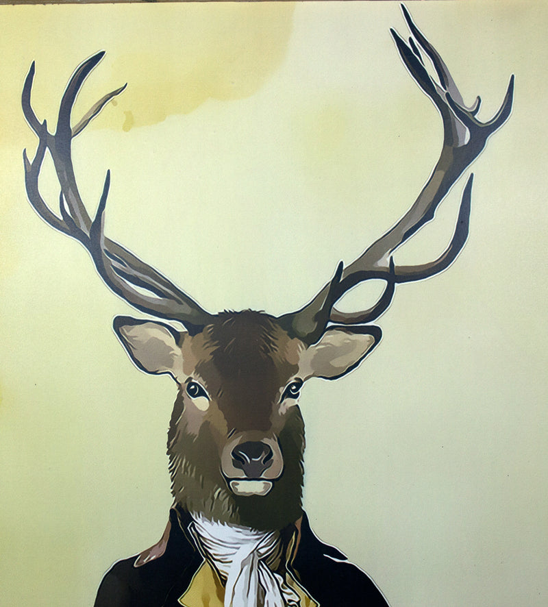 Wandbild Sir Hirsch - 60 x 80 cm