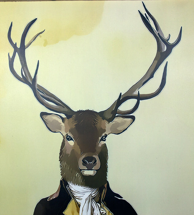 Wandbild Sir Hirsch - 60 x 80 cm