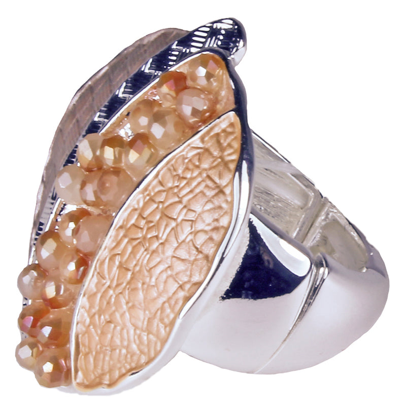 Statementring in verschiedenen Varianten - Brosche Roségold mit Perlen