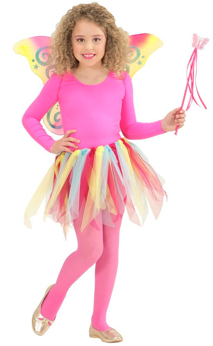 Fee Kinderkostüm "Magic Fairy" für Mädchen 3-tlg. | Mehrfarbig Gr. 110