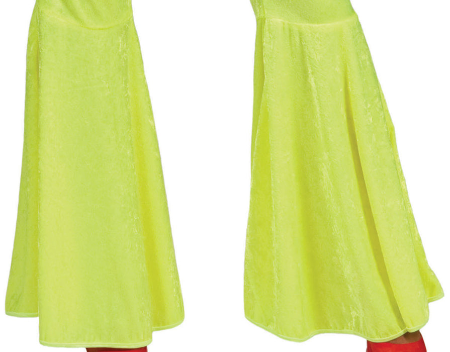 Disco Anzug Neon Gelb - Hippie Kostüm für Damen