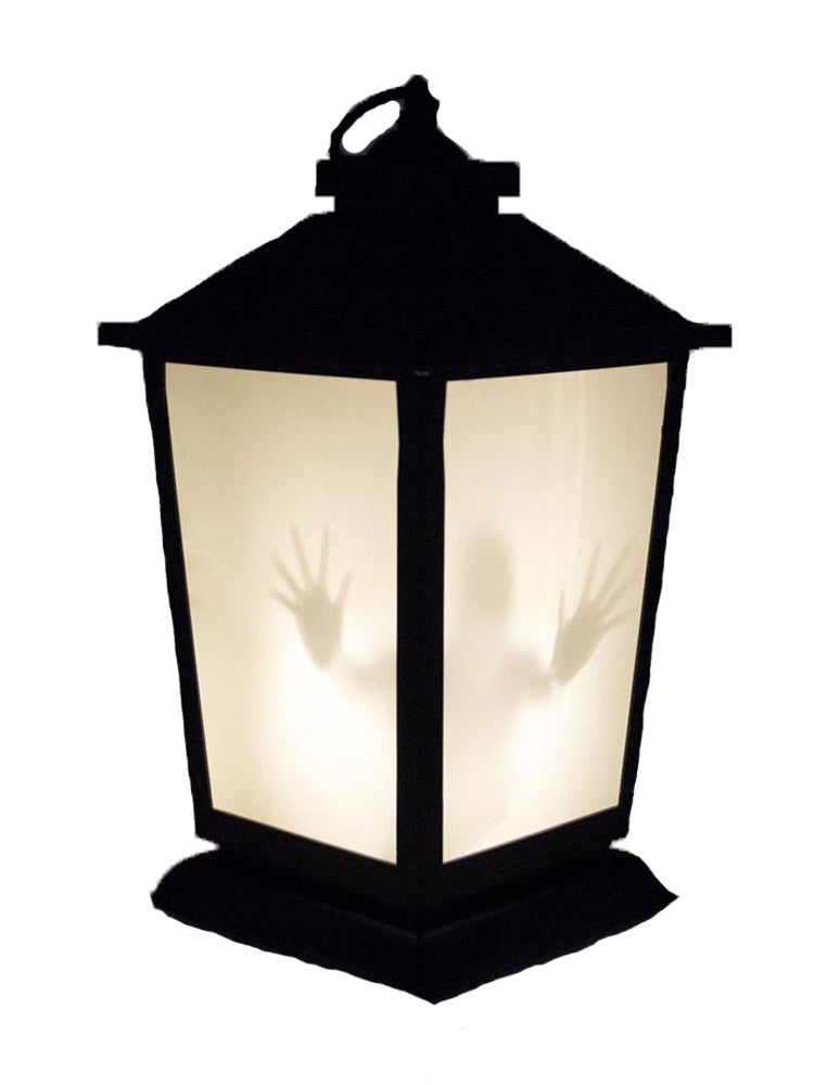 Flackernde Geister Laterne mit Licht und Sound - Halloween Dekoration | 36 x 17 cm