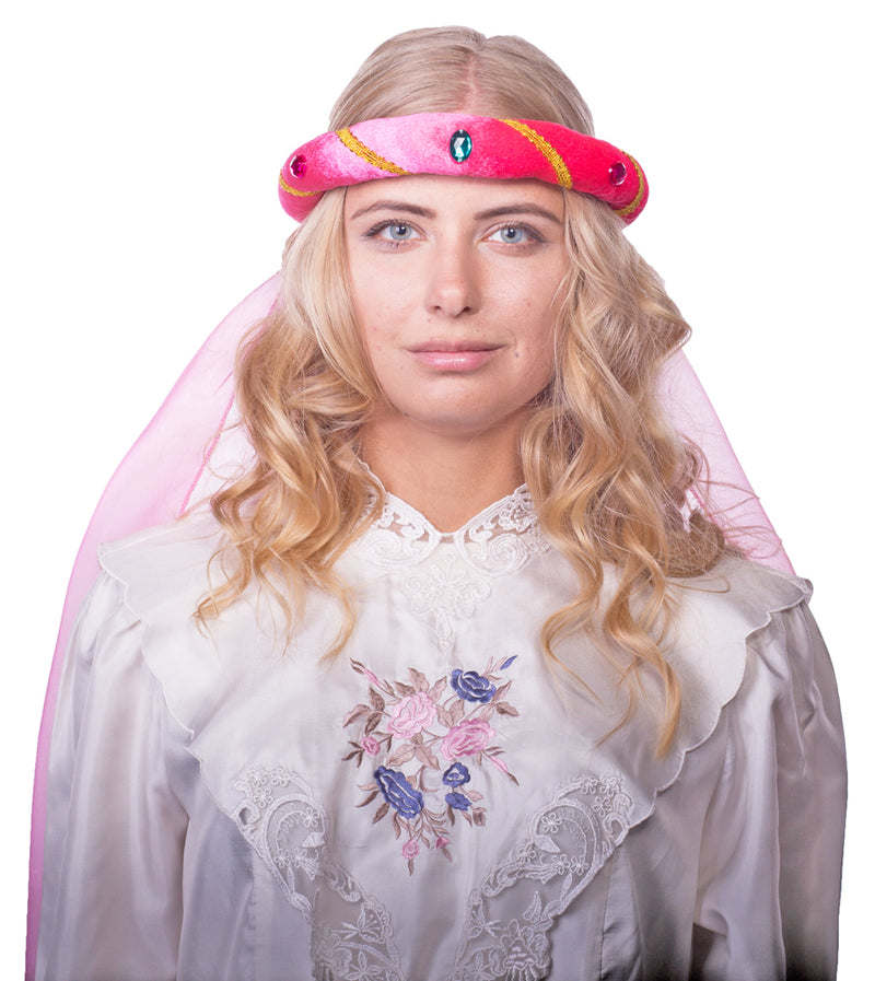 Mittelalter Haarband "Rosalin" für Damen | Prinzessin Burgfräulein Kostüm Schleier