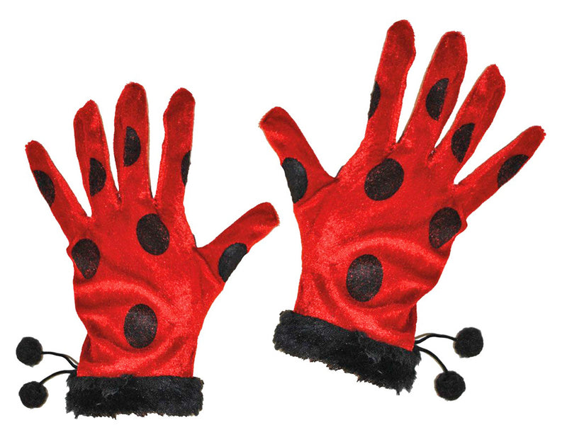 Handschuhe zum Marienkäfer Kostüm - Kurz