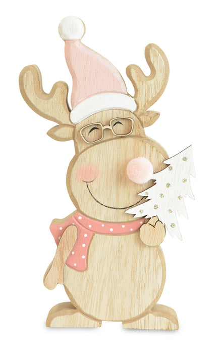 Riffelmacher Elch mit Brille 74341 - Natur Rosa - 17 cm