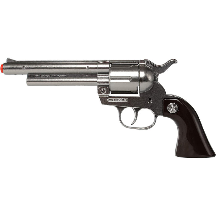 Gonher 121/0 - 12 Schuss Cowboy Western Colt Revolver - Silber / Schwarz