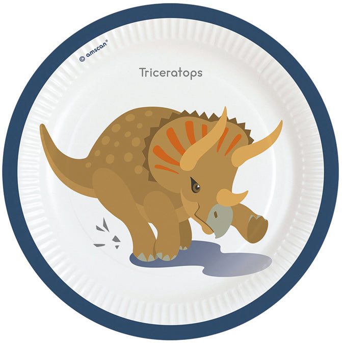 "Happy Dinosaurier" | Pappteller Ø23cm/8Stk.