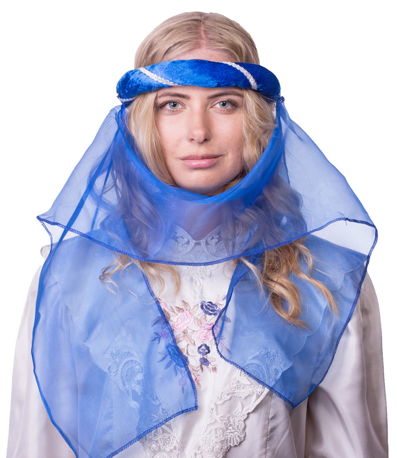 Mittelalter Haarband Helena für Damen | Blau Silber
