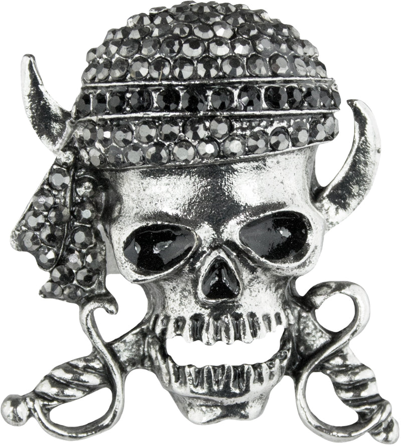 Piraten Totenkopf Skull Ring - Silber