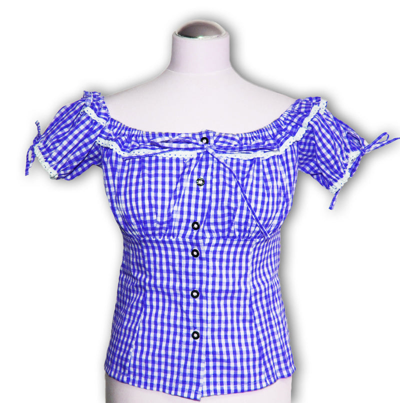 Trachten Bluse Liesl Blau