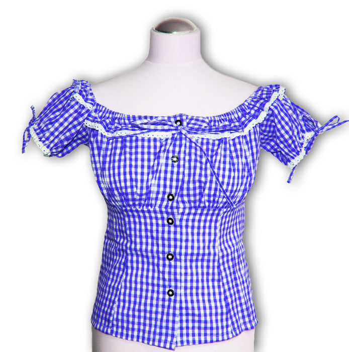 Trachten Bluse Liesl Blau