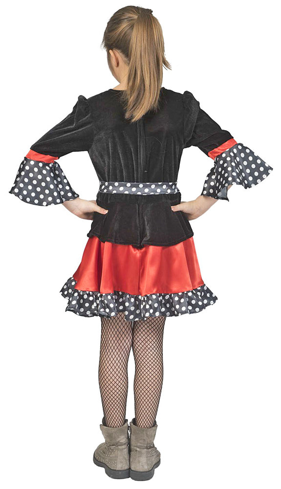 Hexen Kostüm "Dotty" für Mädchen - Schwarz Rot | Magierin Zauberin Halloween Kinderkostüm