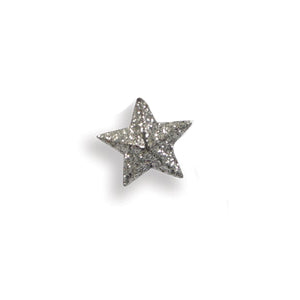 Streudeko Sterne | 1,5 cm | 50 Stück | Silber Kunststoff | 74027