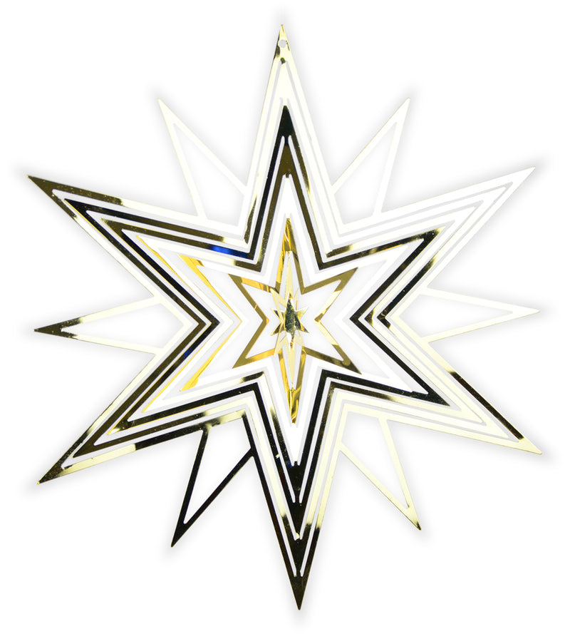 Riffelmacher Deko Stern zum Hängen 3D - Gold 23cm