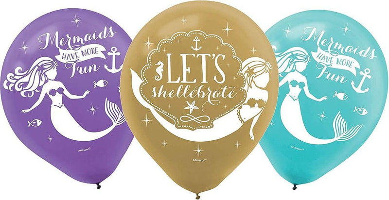 Amscan "Mermaid Wishes" Meerjungfrau Lila Grün | Geburtstag Partydekoration Partygeschirr