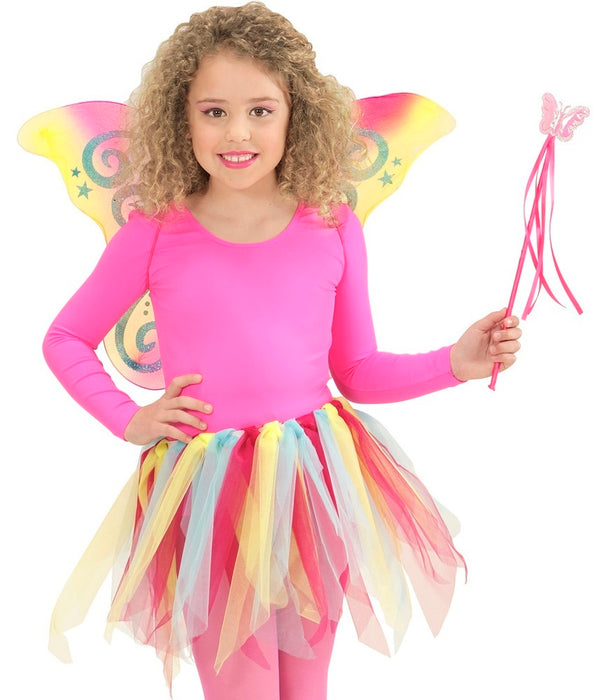 Fee Kinderkostüm "Magic Fairy" für Mädchen 3-tlg. | Mehrfarbig Gr. 110
