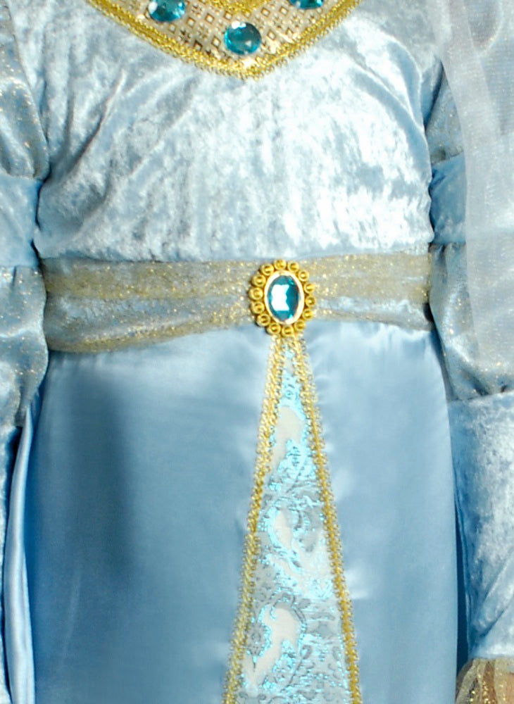 Burgfräulein Bianca Kostüm für Mädchen - Hellblau | Prinzessin Mittelalter Kinder Verkleidung