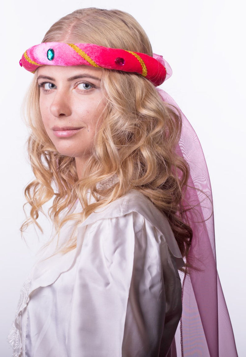 Mittelalter Haarband Rosalin für Damen - Pink