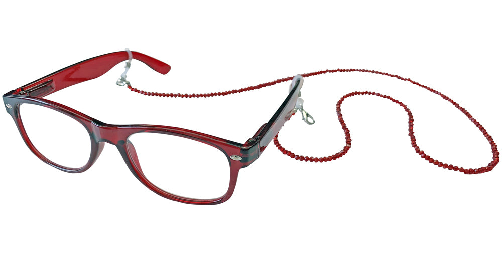 Brillenkette Maskenkette mit Glaskristallperlen - verschiedene Farben