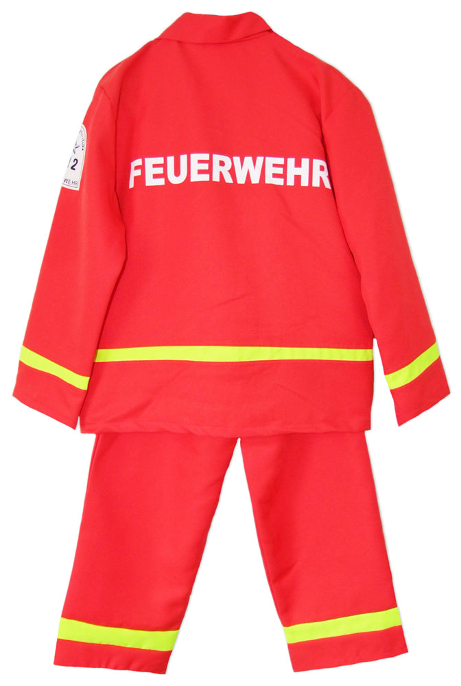 Feuerwehrmann Kostüm für Kinder - Anzug und Spielzeug Axt